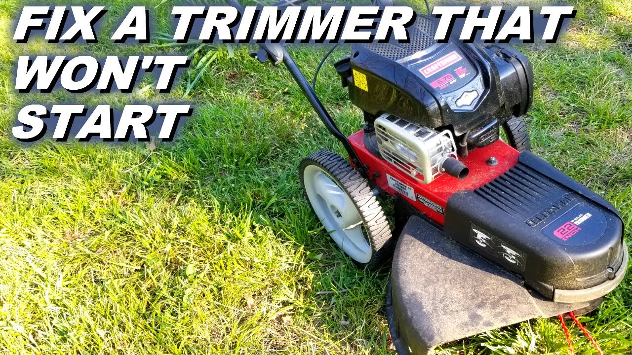 Fixing a Craftsman walk behind trimmer that's not running - YouTube