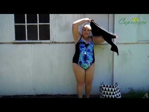 One Piece Swimsuit and Black Rash Vest   Reclaim your waist and stay sun safe
