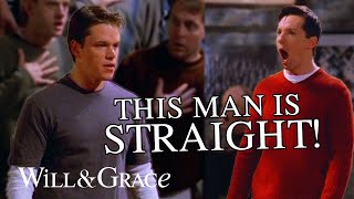 Jack accused of being Straight? (Matt Damon Guest Stars) | Will & Grace