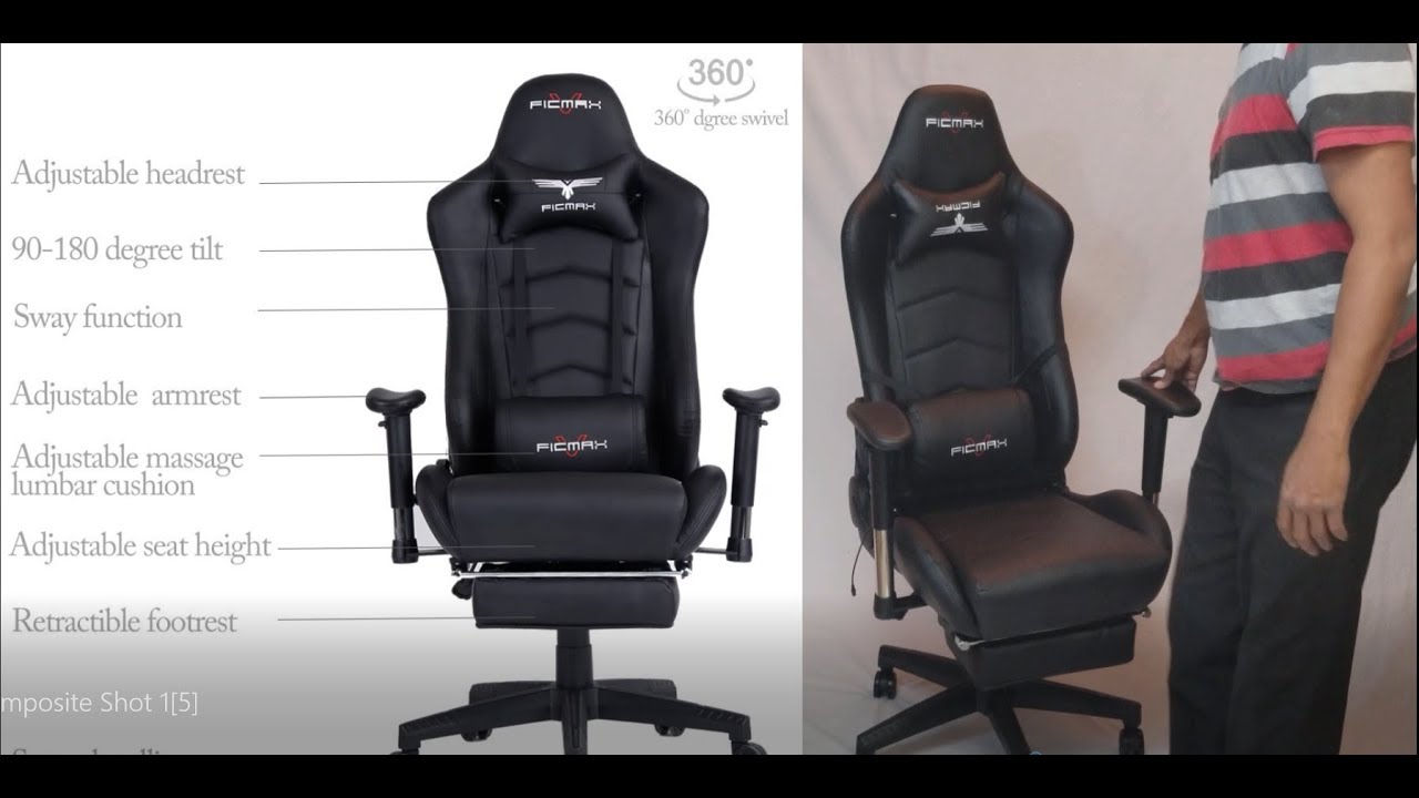 2018 Gaming Chair Ficmax Ergonomic High Back Office Desk Chair YouTube