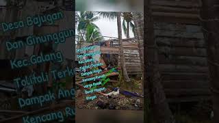 Angin Kencang Merubahkan Rumah Warga Desa Bajugan dan Ginunggung Kec. Galang Tolitoli