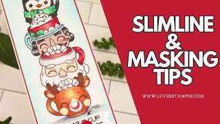 Slimline Christmas Card Tutorial: Light Up Mugs and Kisses Holiday Design