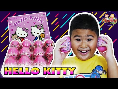 แกะไข่เซอร์ไพรส์ HELLO KITTY 12 ใบ!!☺สุ่มได้แบบไหน?? | Surprise Egg Sheep