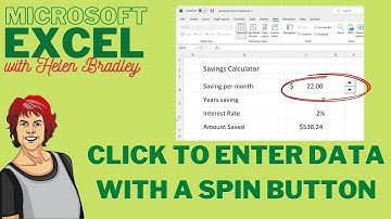 Excel - Click to Enter Data - Create Custom Spin Buttons