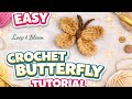 🦋 Crochet Butterfly Tutorial | Step-by-Step Easy Pattern for beginners (Loop & Bloom)