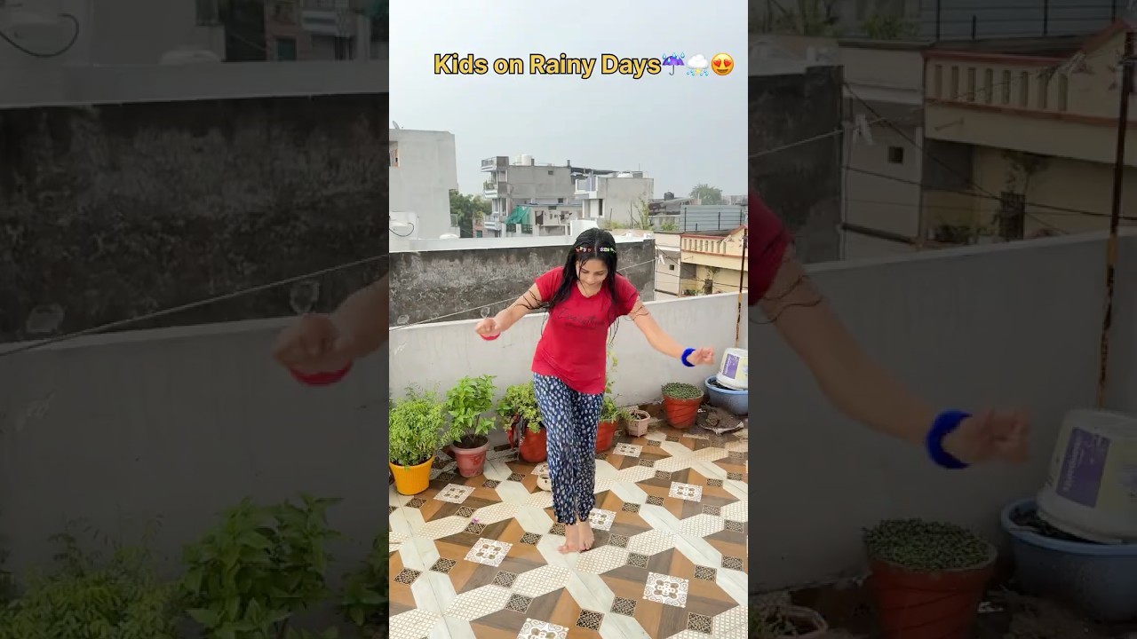 Kids on Rainy Days😍☔️ | Sneha Choudhary | #shortvideo #comedy #explorenow #trending #funny #rain