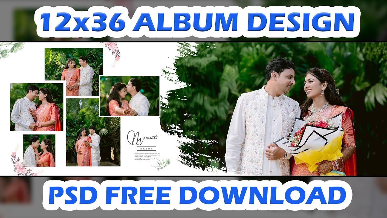 Album design in photoshop || 12×36 album design psd free download