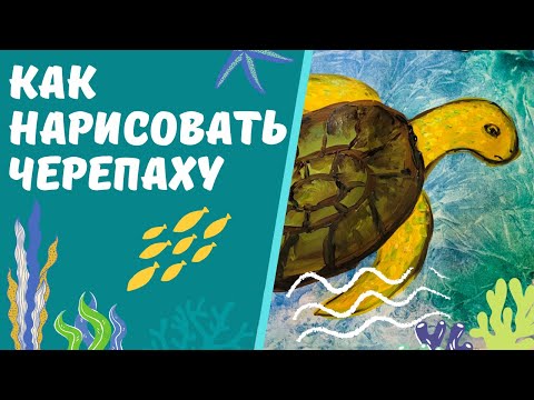 Как нарисовать черепаху.Рисование для детей 4-8 лет и старше