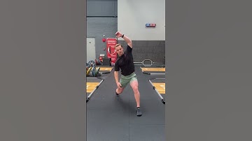 Thumbnail of Train Track Walking Lunge w/Reach to Inside Foot