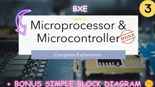 BXE Unit-3 Microprocessor & Microcontroller😨 | Part-3 +Bonus Simple Block Diagram | #endsem#sppu#pyq