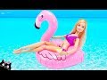 Barbie y sus Hermanas de Vacaciones - Fiesta en la Playa con Piscina Jacuzzi - Muñecas Cat Juguetes