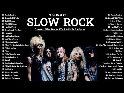Best Legend Slow Rock Ballads 70's 80's 90's Full Album - Metallica, Guns N Roses, Scorpions, Bon Jo