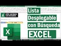 Listas desplegables con Búsqueda en Excel – Sin programar! 😏