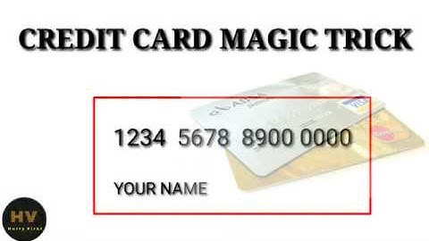 A Secret Code in Credit Card Numbers #harryviral