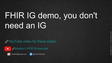 01.1 FHIR IG demo, you don