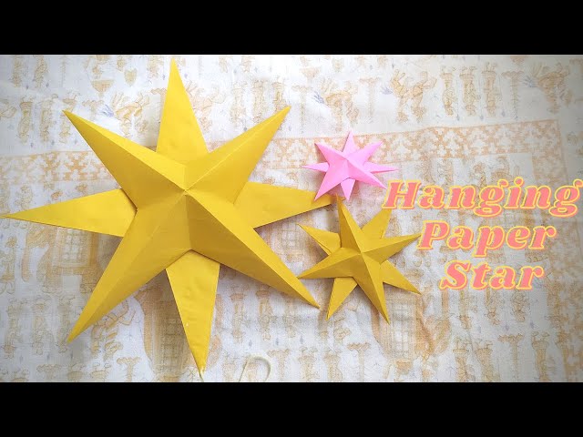 How To Make an Easy Paper Star⭐Christmas Decor Stars🎄DIY Room