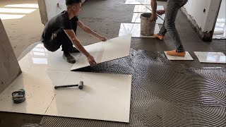 Bedroom Floor Construction With Easy Ceramic Tiles