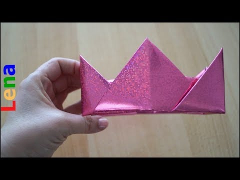 Kreativ mit Lena -  Prinzessinnen Krone basteln - Princess crown craft - как сделать корону