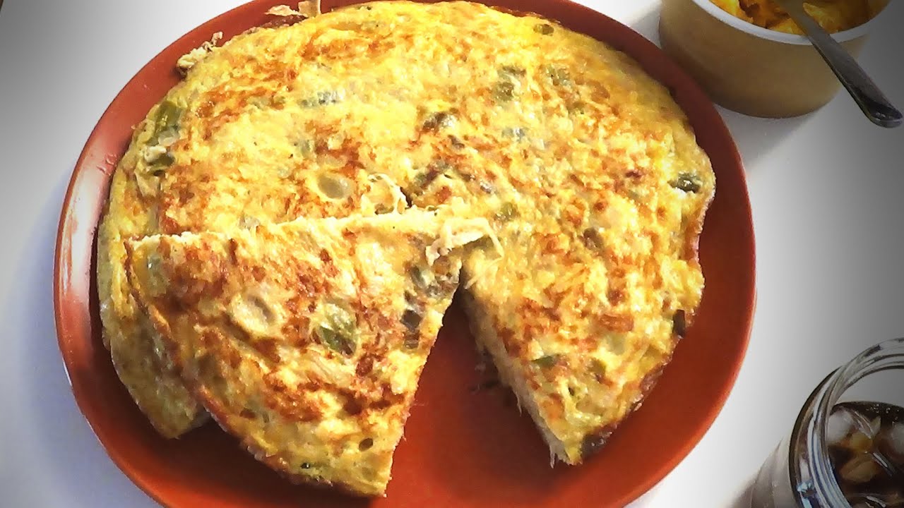 Tortilla de pUerroS 🥒 🌶Con Cebolla y Pimiento Verde,,🧅 🥔 🍠, Cocinando paso a paso🥚 🍳