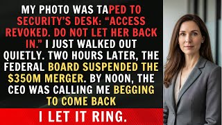 Fired Me? Fine. I Made Their $350M Merger Collapse | The Art of Corporate Revenge