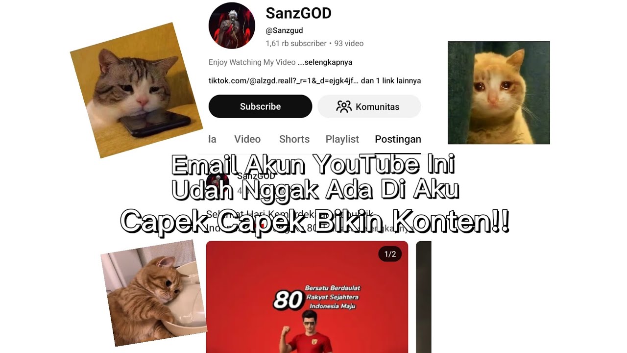 CAPEK CAPEK BIKIN VIDEO KONTEN EEH EMAIL AKUNNYA MALAH..