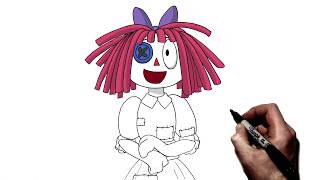How To Draw Ragatha | Step By Step | The Amazing Digital Circus