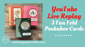 Card Making - 3 Fun Fold Peekaboo Cards