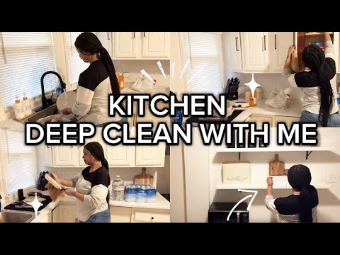 KITCHEN DEEP CLEAN WITH ME | 🌷SPRING CLEANING MOTIVATION - YouTube