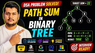LeetCode 112: Path Sum (Root-to-Leaf DFS) | DSA Binary Tree Series