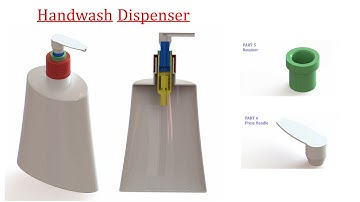 ⚡SOLIDWORKS TUTORIAL #54 || Design and assembly of Hand-wash Dispenser. PART - 3