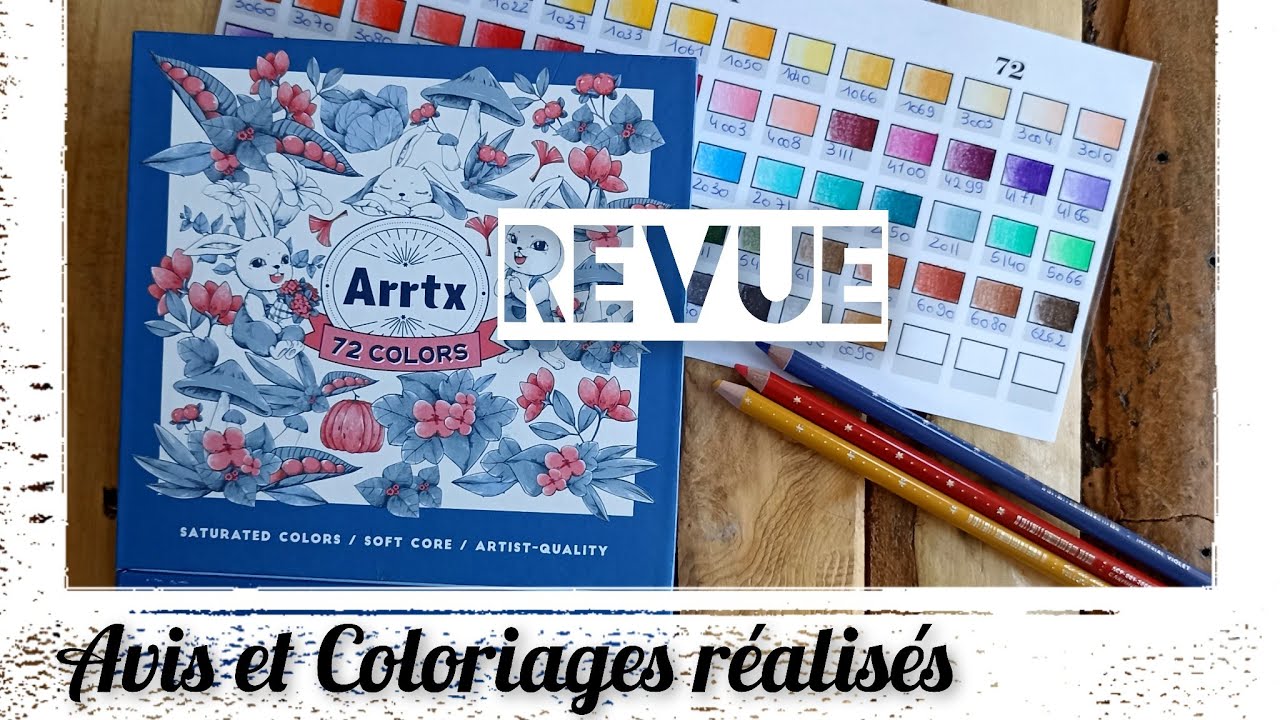 Arrtx Premium Série de 72 Crayons de Couleur Mines Colorées à Noyeau Souple  a