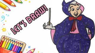 How to Draw the Fairy Godmother 🪄✨ Easy Cartoon Drawing for Kids | Fairy Tale Art screenshot 5