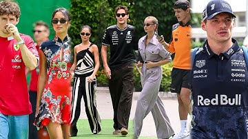 Max Verstappen Lando Norris & more drivers arrive with girlfriends on raceday in Singapore | BTS
