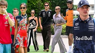 Max Verstappen Lando Norris & more drivers arrive with girlfriends on raceday in Singapore | BTS