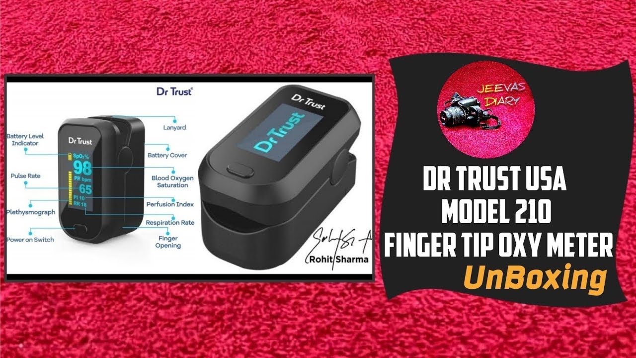 😍Dr Trust USA Model 210 FingerTip Oxy meter Finger Oxygen Saturation Heart Rate Monitor Pulse Oxime🎁