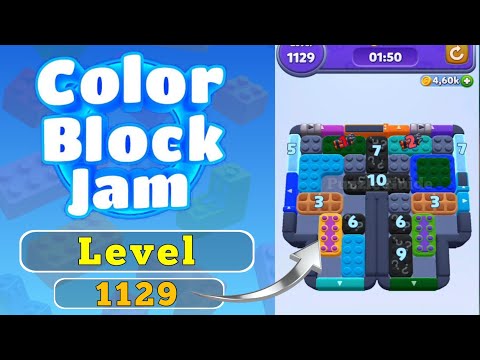 Color Block Jam Level 1129 Solution walkthrough