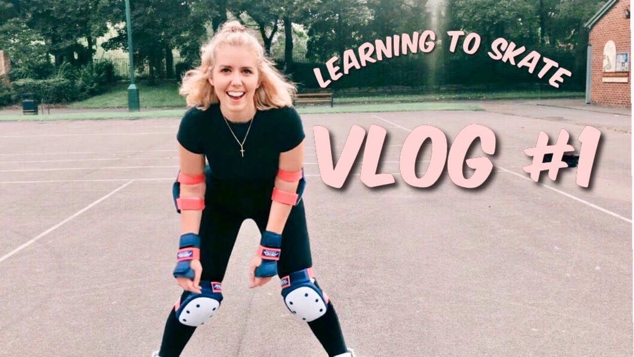 Rollerskating for the FIRST time // My first fall // Learning to skate VLOG #1