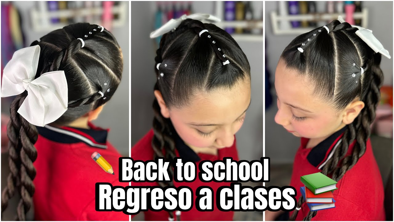 Peinado para este Regreso a clases 🎒📚 Peinado para niñas ❤️