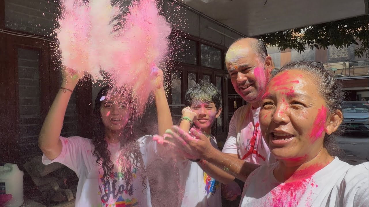 Holi Celeberation Went OUT OF CONTROL at Our House! 🌈😂 | Family Vlog |Tibetan Vlogger| Mundgod 