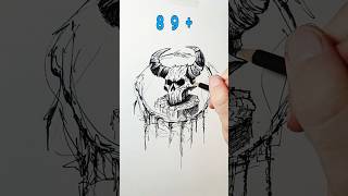 How to Draw Easy Sketch skull bull head