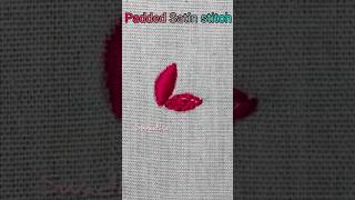 padded Satin stitch #embroiderytutorial#fashiondesigntutorial#handembroidery#threadwork #embroidery