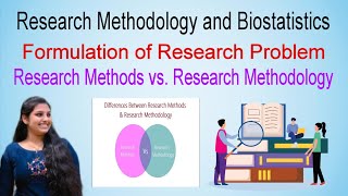Formulation of Research Problem & Research Methods vs Methodology | Research & Biostatistics