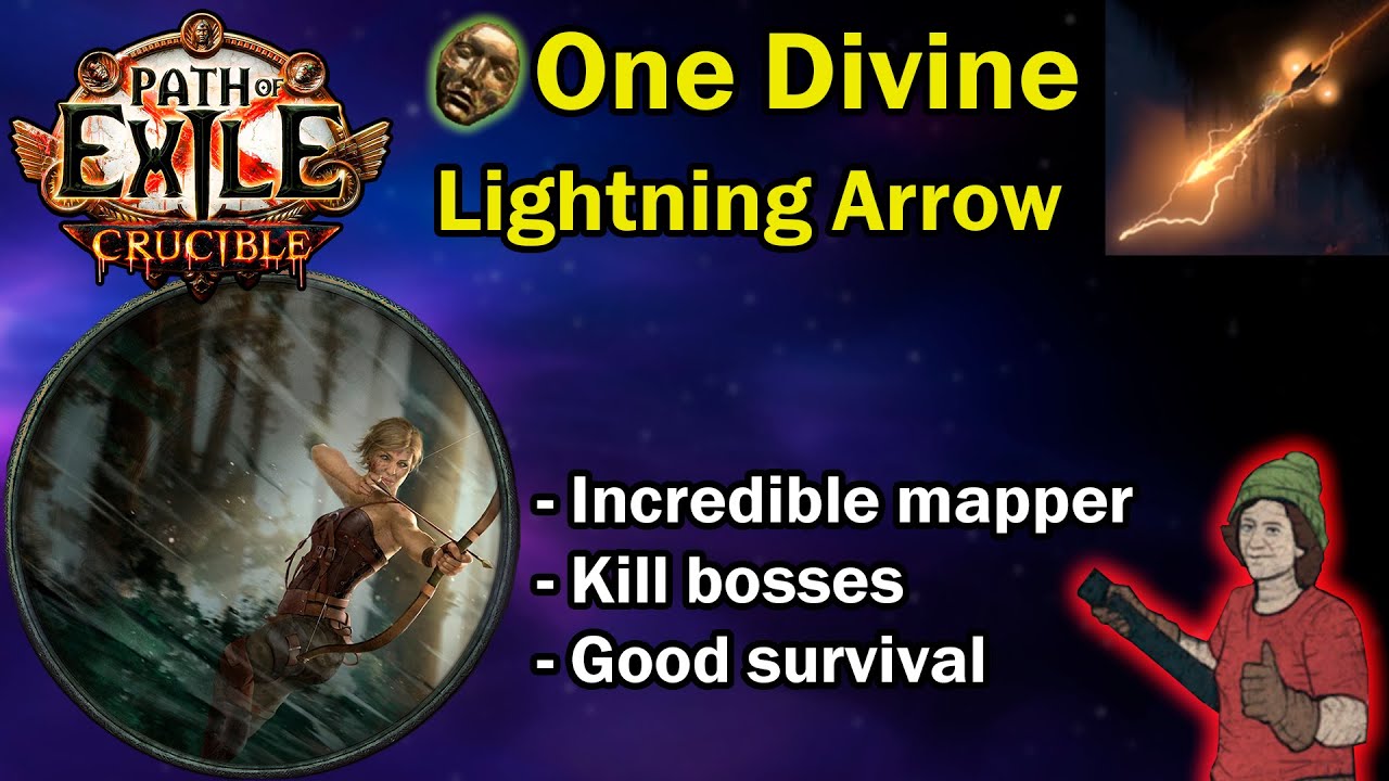[3.21] Budget Lightning Arrow Low Investment | Path of Exile Crucible
