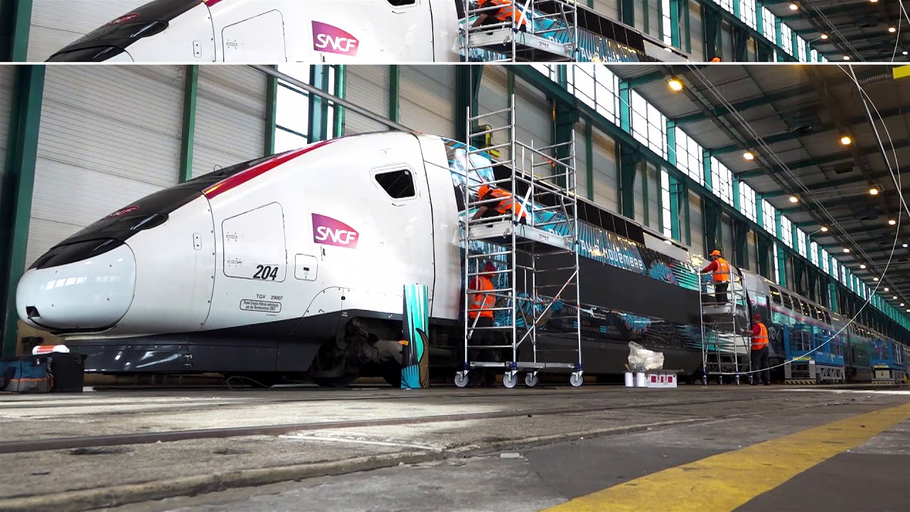 Le Dragon de Calais sur un TGV Inouï