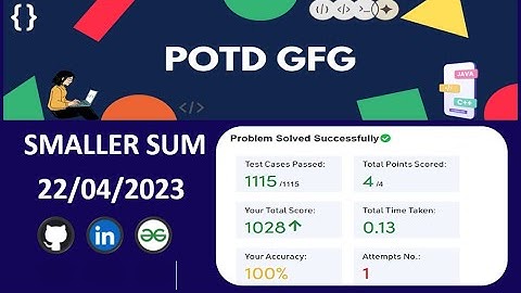 Smaller Sum || Java || Geeksforgeeks Daily Challenege ||gfg potd