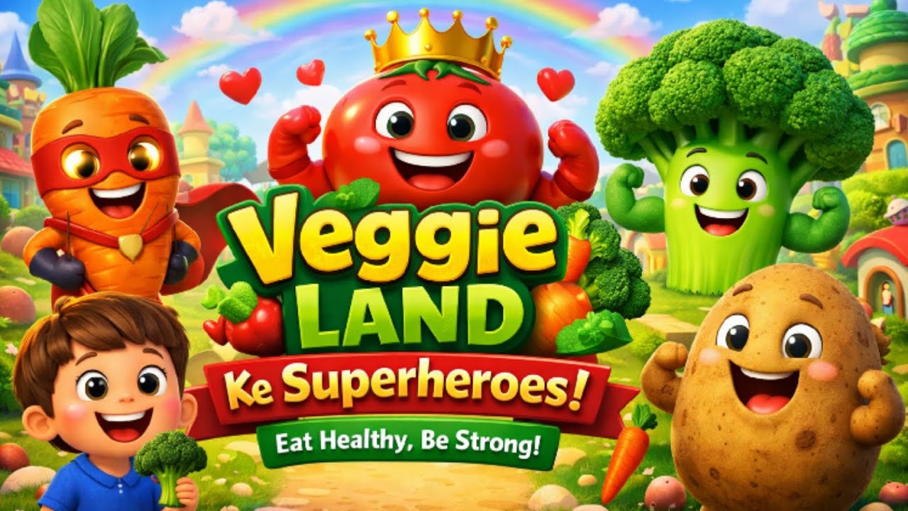 Veggie Land Story 🌈 | Fun Vegetable Story for Kids | Eat Healthy & Grow Strong