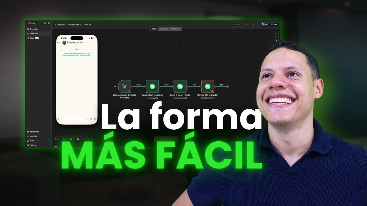 Cómo Enviar Mensajes de WhatsApp con n8n y Wasapi - YouTube