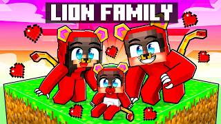 Having a LION FAMILY in Minecraft!