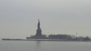 Ellis Island, restored building & unrestored part (hospital complex) March 2015.