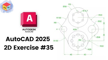AutoCAD 2025  2D Modeling – Practice Exercise #35